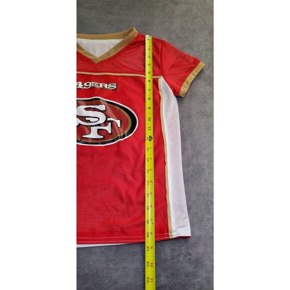 SAN FRANCISCO 49ERS SZ S YOUTH NFL FLAG FOOTBALL REVERSIBLE JERSEY RED C22-44 - Picture 2 of 8